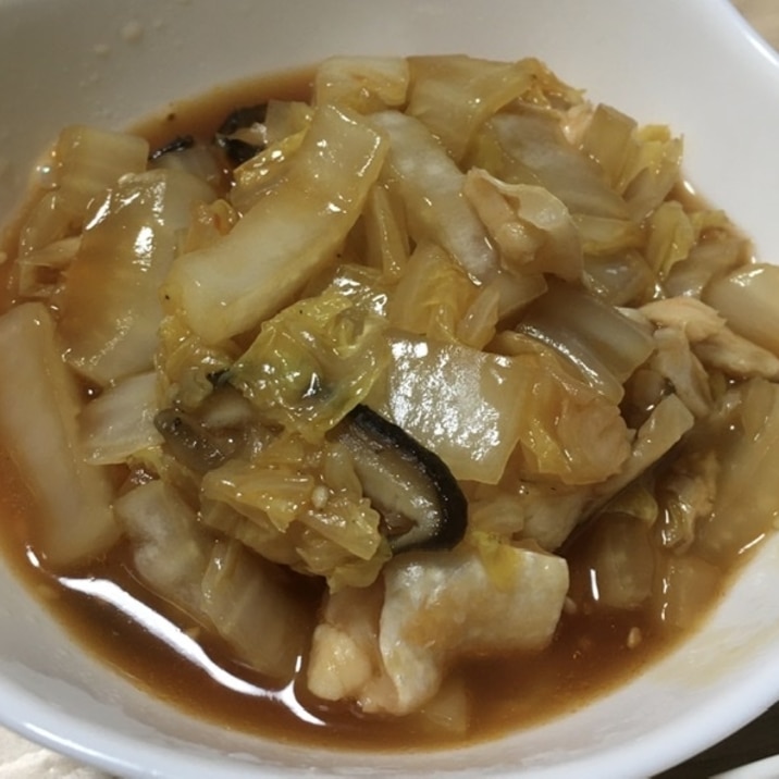レンジで簡単★鮭と白菜のピリ辛餡